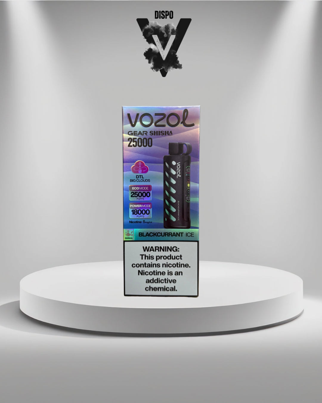 Vozol 25K Shisha Blackcurrant Ice