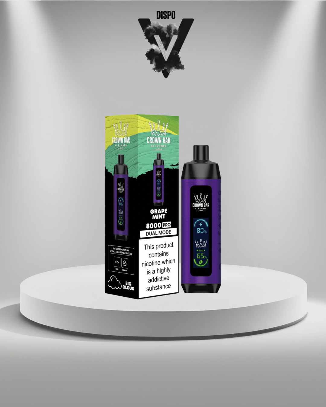 AlFakher 8K Puffs Grape Mint