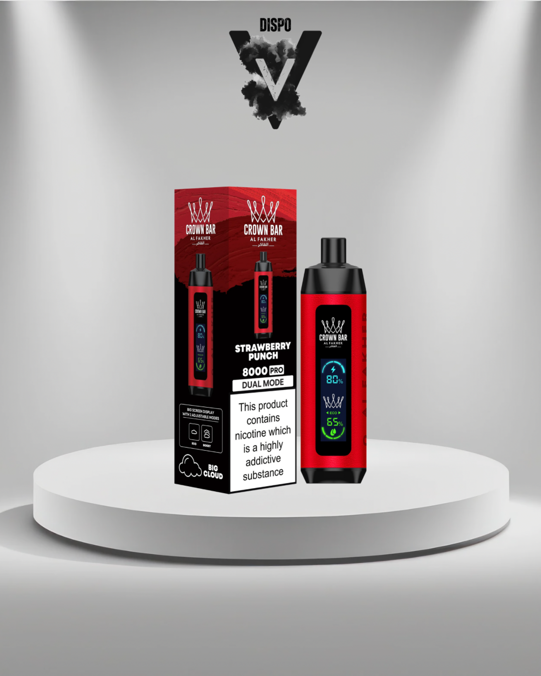 AlFakher 8K Puffs Strawberry Punch