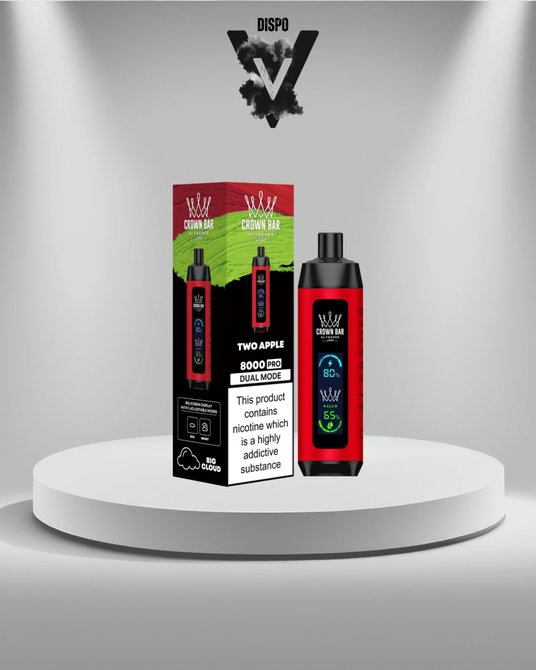 AlFakher 8K Puffs Two Apple