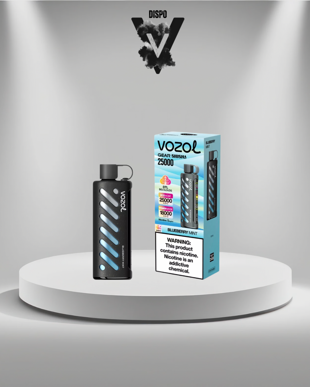 Vozol 25K Gear Shisha Blueberry Mint