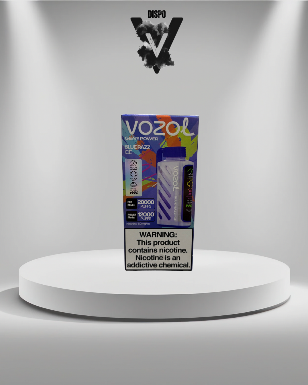 Vozol Gear 20K Blue Razz Ice